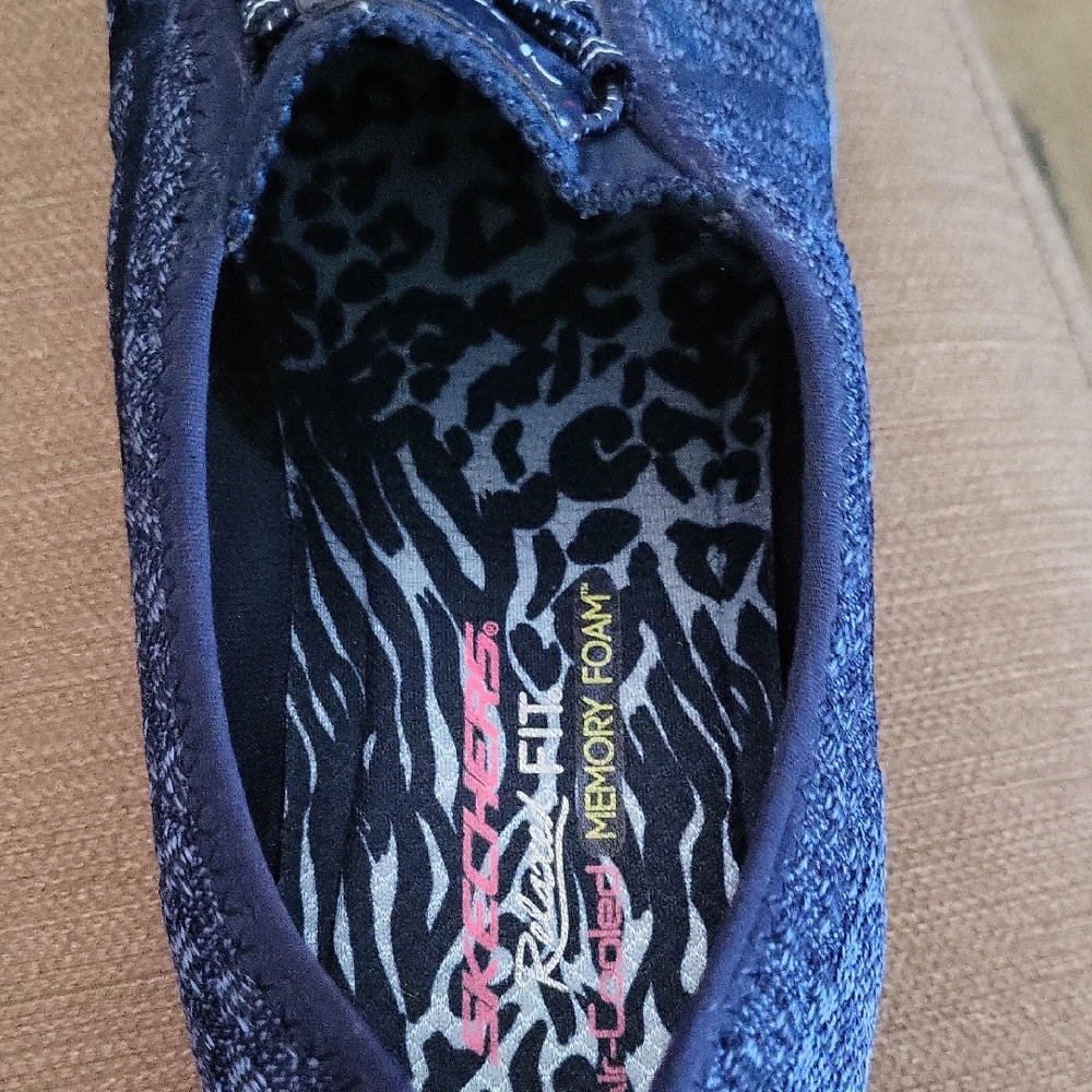 Skechers Women's Navy Slip-On Sneakers - Picture 4 of 6